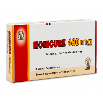 MONICURE 400 MG ( MICONAZOLE NITRATE ) 3 VAGINAL SUPPOSITORIES